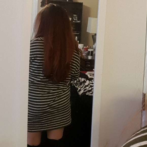 PIKO - SM Olive Green & White Striped Tunic Top/Dress - Picture 13 of 13